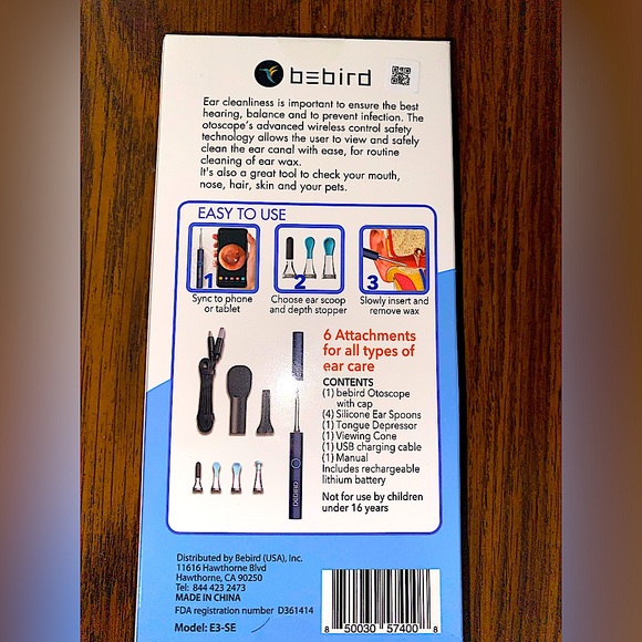 💥BeBird - Wireless Visual Ear Cleaner •Model E3-SE• -Humans/Pets— (NEW/SEALED) - Picture 11 of 16